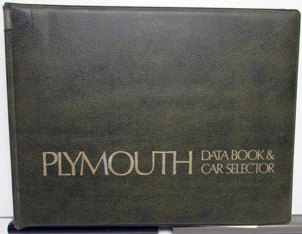 1975 Plymouth Data Book Car Selector Gran Fury Valiant Duster Train Duster