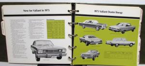 1975 Plymouth Data Book Car Selector Gran Fury Valiant Duster Train Duster
