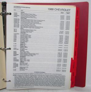 1988 Car Truck Import Cost Guide Chrysler Ford Plymouth Lincoln Dodge Jeep