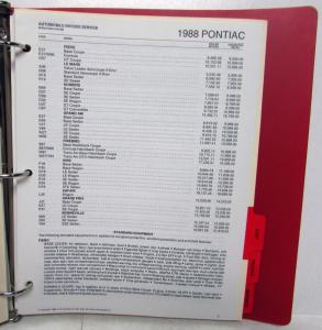 1988 Car Truck Import Cost Guide Chrysler Ford Plymouth Lincoln Dodge Jeep