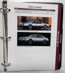 1988 Lincoln Mercury Merkur Fleet Buyers Guide Town Car Cougar XR4Ti Continental