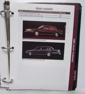 1988 Lincoln Mercury Merkur Fleet Buyers Guide Town Car Cougar XR4Ti Continental