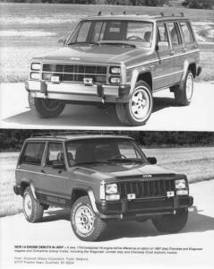 1987 Jeep Cherokee and Wagoneer Press Photo 0045