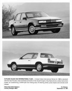 1988 Oldsmobile Calais International Series Press Photo 0264