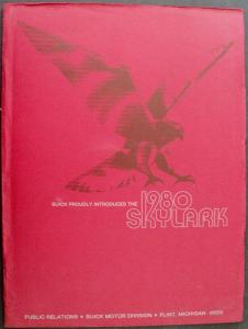 1980 Buick Skylark Press Kit with Photos and Releases in Portfolio Original
