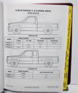 1988 GMC Truck Data Book  S-10 C/K R/V Blazer Jimmy Safari Astro Cutaway