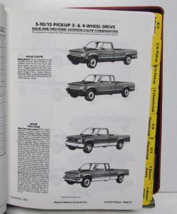 1988 GMC Truck Data Book  S-10 C/K R/V Blazer Jimmy Safari Astro Cutaway