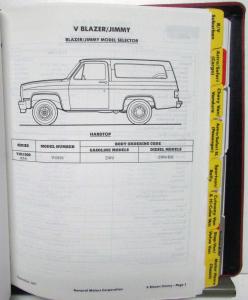 1988 GMC Truck Data Book  S-10 C/K R/V Blazer Jimmy Safari Astro Cutaway