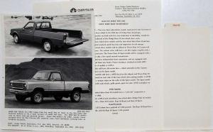 1982 Dodge Trucks Information Press Kit