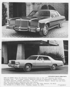 1977 Chrysler New Yorker and Newport Press Photo 0119