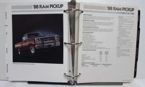 1988 Chrysler Dodge Plymouth Fleet Guide Daytona Ramcharger Lebaron GTS GranFury