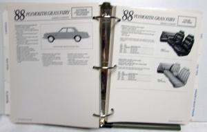 1988 Chrysler Dodge Plymouth Fleet Guide Daytona Ramcharger Lebaron GTS GranFury