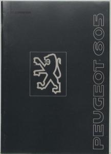 1989-1994 Peugeot 605 Prestige Sales Brochure - French Text