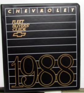 1988 Chevrolet Fleet Buyers Guide Camaro Monte Carlo Nova Caprice Celebrity