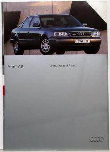 1994-1995 Audi A6 S6 Sedan and Wagon Prestige Sales Brochure - German Text