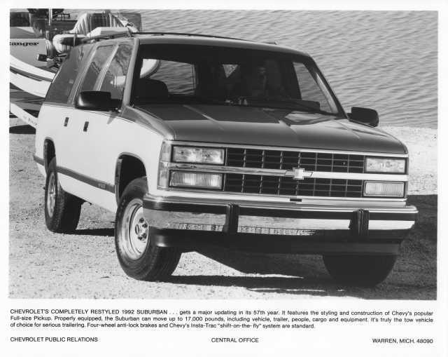 1992 Chevrolet Suburban Press Photo 0565