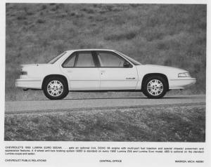 1992 Chevrolet Lumina Euro Sedan Press Photo 0566