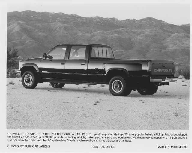 1992 Chevrolet Crew Cab Pickup Press Photo 0567