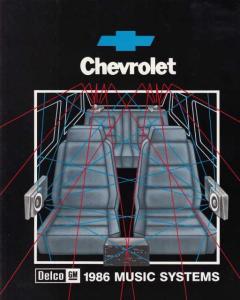 1986 Chevrolet Delco GM Music Sound Systems Sales Brochure Folder