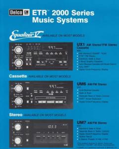 1986 Chevrolet Delco GM Music Sound Systems Sales Brochure Folder