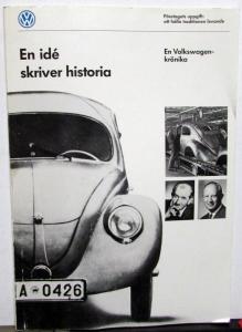 1934 to 1986 Volkswagen History Factory Brochure German Text Large VW Beetle