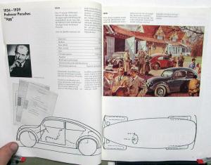 1934 to 1986 Volkswagen History Factory Brochure German Text Large VW Beetle