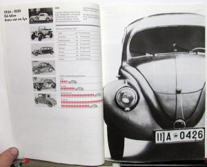 1934 to 1986 Volkswagen History Factory Brochure German Text Large VW Beetle