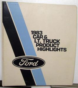 1983 Ford Product Highlights Car  & Lt Trucks Mustang Crown Vic F Series Ranger