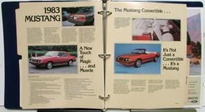1983 Ford Product Highlights Car  & Lt Trucks Mustang Crown Vic F Series Ranger