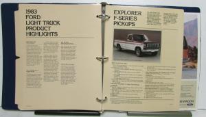 1983 Ford Product Highlights Car  & Lt Trucks Mustang Crown Vic F Series Ranger