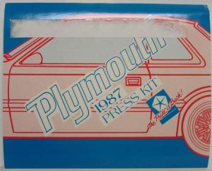 1987 Plymouth Media Information Press Kit w/ Envelope - Gran Fury Reliant