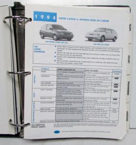 1994 Ford Car Source Book Aspire Escort Thunderbird Mustang Tempo Crown Vic