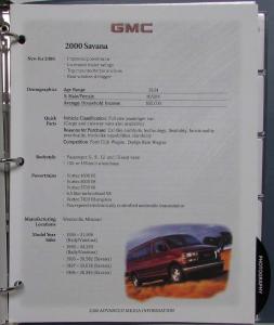 2000 GMC Media Information Press Kit - Denali Yukon XL Jimmy Sonoma