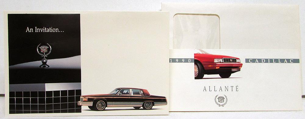 1990 Cadillac Allante Invitation & Paint Upholstery Sales Brochure with Envelope