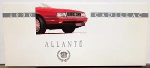 1990 Cadillac Allante Paint Chips & Leather Swatches Sales Brochure Folder Orig