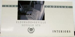 1990 Cadillac Eldorado Seville & STS Interior Cloth & Leather Colors Sale Folder