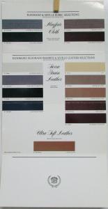 1990 Cadillac Eldorado Seville & STS Interior Cloth & Leather Colors Sale Folder