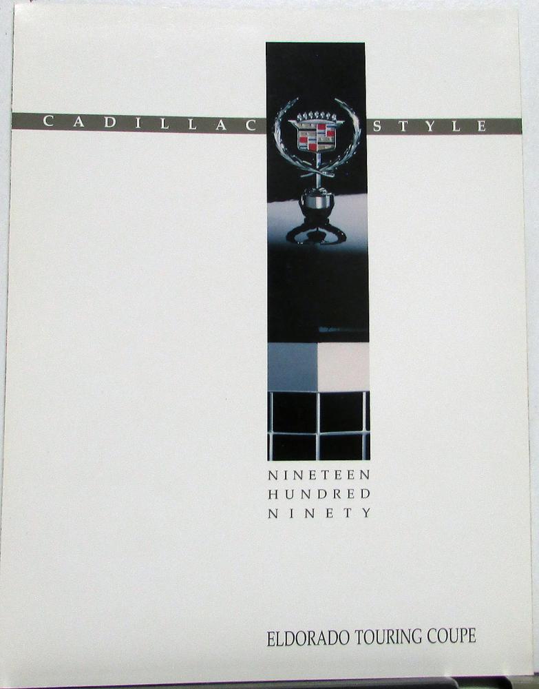 1990 Cadillac Eldorado Touring Coupe Ordering Info Sales Brochure Folder Orig