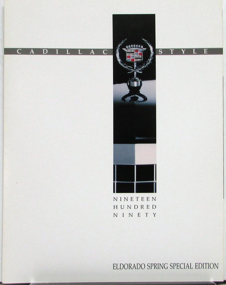 1990 Cadillac Eldorado Spring Special Edition Ordering Info Sale Brochure Folder