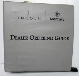 2002 Lincoln MercuryDealer Ordering Guide Cougar Blackwood TownCar Grand Marquis