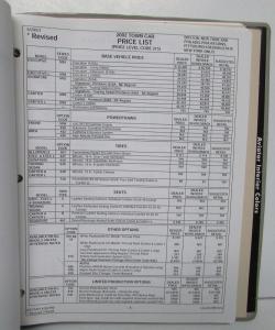 2002 Lincoln MercuryDealer Ordering Guide Cougar Blackwood TownCar Grand Marquis