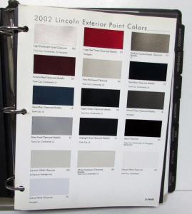 2002 Lincoln Product Portfolio Blackwood Continental Town Car Navigator