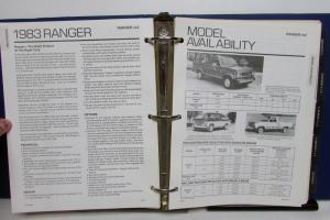 1983 Ford Light Truck Facts Book Ranger F-150 F-250 350 4x2 4x4 Bronco Econoline