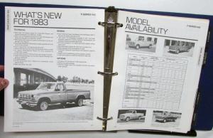 1983 Ford Light Truck Facts Book Ranger F-150 F-250 350 4x2 4x4 Bronco Econoline