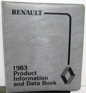 1983 Renault Product Information & Data Album Alliance Fuego 18i LeCar