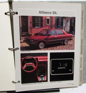 1983 Renault Product Information & Data Album Alliance Fuego 18i LeCar