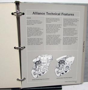 1983 Renault Product Information & Data Album Alliance Fuego 18i LeCar