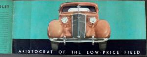 1935 Chevrolet ORIGINAL Sales Brochure Master Deluxe Line Coupe Sedan Coach