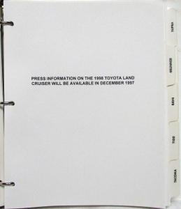 1998 Toyota Media Information Press Kit - Camry Corolla Land Cruiser T100 Tacoma