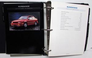 1993 Plymouth Product Information Sundance Acclaim Colt Laser Voyager